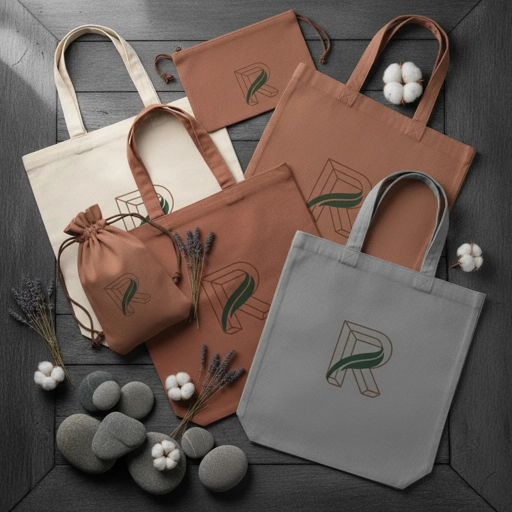 Range of custom cotton and paper bags by Reva Packaging, Bangalore