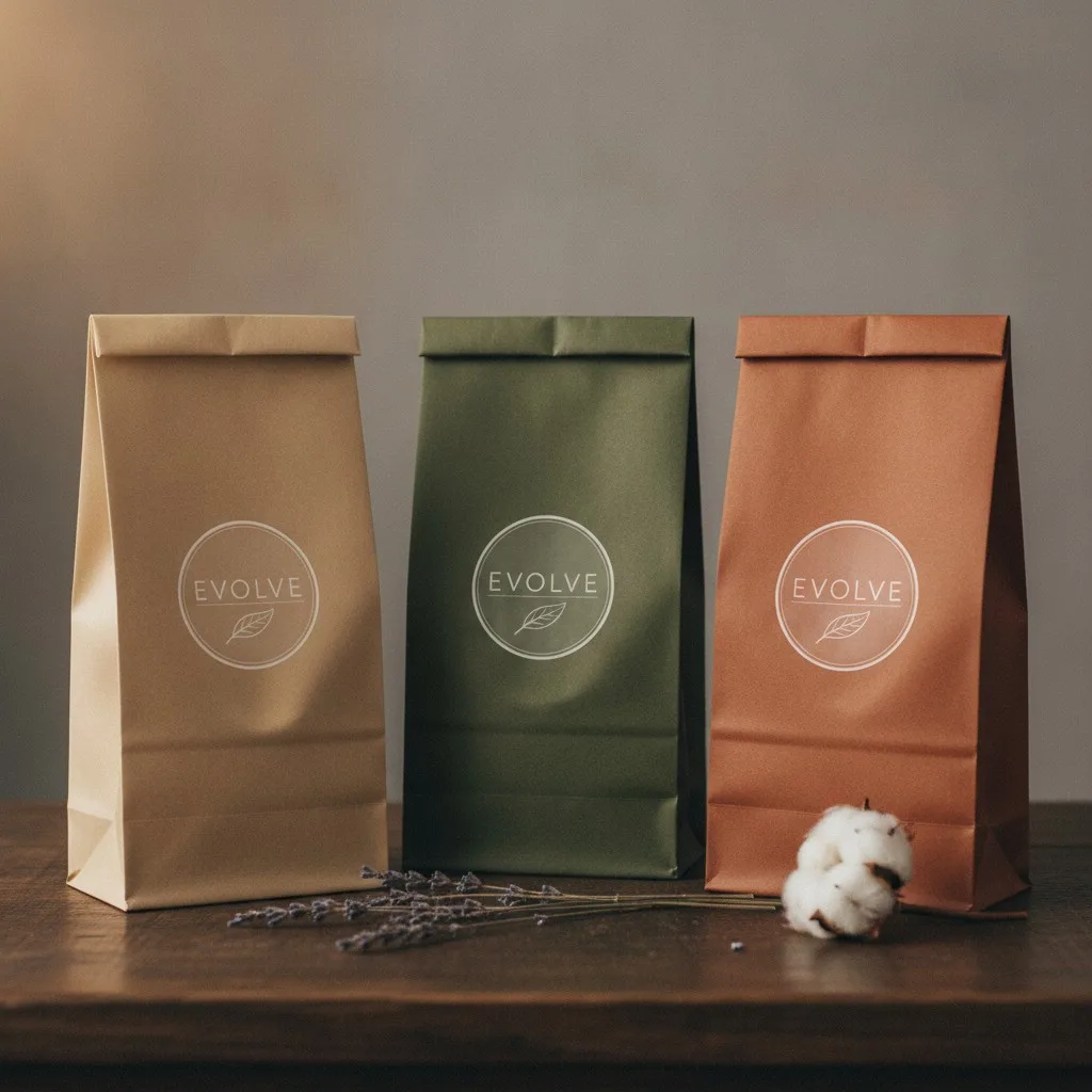 A range of finished paper bags and pouches